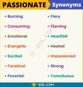 passionate antonym|similar words to passion.